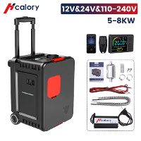 HCALORY A04 Diesel Kachel 8KW Draagbare Diesel Luchtkachel All in one 110V 240V AC & 12V 24V DC Parkeer Kachel met Bluet