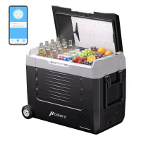 [BG1da973] Hcalorie D35M+ / D45M+ / D55M+ Dual Zone auto koelkast met wielen 35/45/55L Compressor koelkast vriezer 12V 2