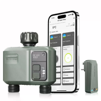 HCT 636 RF433 Draadloze Duale Stopcontact Water Timer Slimme WiFi Afstandsbediening Irrigatiesysteem APP Programmeerbaar