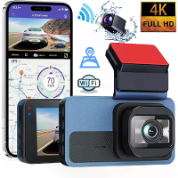 HD 4K Voor  en Achter Dual Lens Auto Dashcam Wifi Ritrecorder ADAS GPS Volg Auto DVR