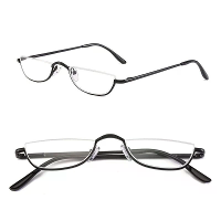 HD Half Moon Leesbril Metaalframe Lichtgewicht Bril voor Unisex Oogzorg +1,5~+3,5 Dioptrie