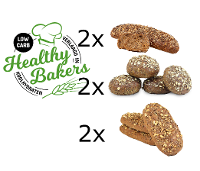 Healthy Bakers Low Carb Pakket 2   4 stokbroden, 8 bollen en 6 pistolets  