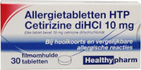 Healthypharm Allergietabletten HTP Cetirizine diHCI 10mg Tabletten