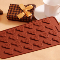 Heart Shape Silicone Fondant Cake Decorating Mold Chocolate Soap Mold
