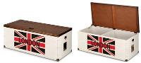 Heartfelt London Reiskist / Meubel Wit / Bruin #95;_120x56x45 Cm