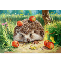 Hedgehog Digital Oil Painting Diy Oil Painting By Numbers Kits Frameless Canvas Wall Decor Gift 40x50cm