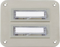 Heidemann 70143 Belplaat Met naambord 2 voudig RVS 24 V/1 A