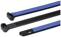 HellermannTyton 111 50000 SGT100S PA66HS/TPE BK/BU Kabelbinder 12.7 Mm Zwart/blauw 1 stuk(s)