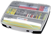 HellermannTyton 380 03005 Krimpkous zonder lijm Zwart, Blauw, Blauw (Blue Line), Wit, Groen, Geel Krimpverhouding:3:1 177 onderdelen