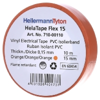 HellermannTyton HelaTape Flex 15 710 00110 Isolatietape HelaTape Flex 15 Oranje (l x b) 10 m x 15 mm 1 stuk(s)