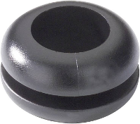 HellermannTyton HV1203 PVC BK M1 Kabeldoorvoering Montagegat: 12 mm Klem Ø (max.): 10 Mm Plaatdikte (max.): 2 Mm PVC Zwart 1 stuk(s)