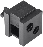 HellermannTyton VP S_2/7 8_Ins dbl PL BK (20) Dubbele doorvoertule Halogeenvrij Kunststof Zwart 20 stuk(s)
