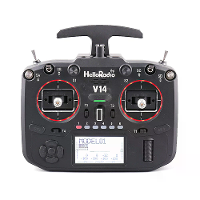 HelloradioSky V14 pro 2.4GHz 14CH Ingebouwde 1000mW ELRS/4IN1 Hall Gimbals AI Stemassistent EdgeTX Radiozender LCD scher