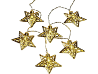 Hellum 522426 Motief lichtketting Sterren Binnen werkt op batterijen LED Warm wit Verlichte lengte: 1.35 M timer