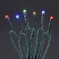 Hellum 577365 Micro lichtketting Buiten werkt op het lichtnet 80 LED RGB Verlichte lengte: 7.9 M Timer