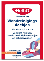 Heltiq Wondreinigingsdoekjes   Schaafwond Stap 1  