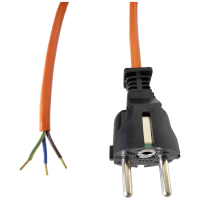 HELU 84660 1 Stroom Netkabel Oranje 3 m