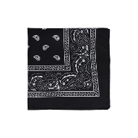 Bandana   zwart   boeren zakdoek   dames/heren   vierkant   cowboy verkleedkleding