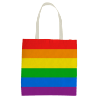 Boodschappentasje regenboog   Polyester   rainbow/pride vlag voor volwassenen en kids