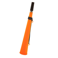Feest / Party blaas toeters   set 1x stuks   neon oranje   37 cm   feestartikelen verjaardag