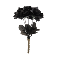 Halloween   Halloween rozenboeket met zwarte rozen 35 cm