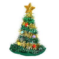 Kerstboom hoed/muts   43 cm   groen   voor volwassenen   kersthoed/muts