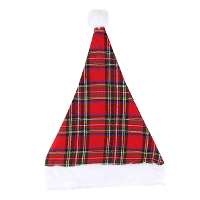 Henbrandt Kerstmuts   rood geruit   30 x 40 cm   polyester   voor volwassenen