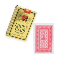 Henbrandt Lucky club   speelkaarten rood   9 x 6 cm