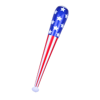 Opblaasbare USA knuppel   85 cm   Honkbalknuppel Amerikaanse vlag kleuren   Verkleed thema