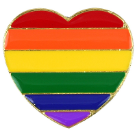 Regenboog pride hartje   metalen pin/broche   3 cm   gay pride