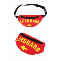 Verkleed heuptasje Lifeguard   strandwacht   rood   Beachboy verkleedaccessoires