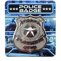Zilveren politie badge   carnaval   verkleed accessoires Police Agent   kinderen   volwassenen