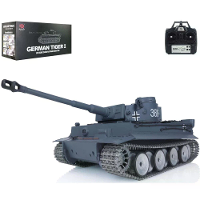Heng Long 3818 1 7.0 RTR 1/16 2.4G RC Tank Duitse Tijger Infrarood Gevecht met Terugslag Metalen Wegtandwiel Stationair