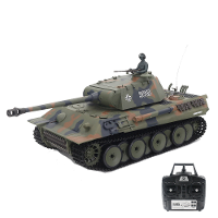 Heng Long 3819 1 7.0 1/16 2.4G Grotere Duitse Panther RC Tank Infrarood Gevecht Lanceer Voertuigen Modellen Rook Geluid