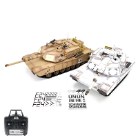 Heng Long 3918 1 7.0 US M1A2 1/16 2.4G RC Tank Battle Infraroodlancering RTR voertuigen Roken Geluid Speelgoedmodellen