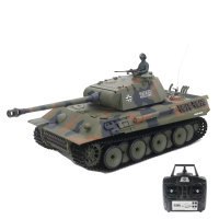 Heng Long 3819 1 7.0 1/16 2.4G Groter Duitsland Panther RC Tank Infrarood Battle Launch Voertuigen Modellen Rook Geluid