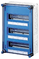 Hensel 2000613 Mi 1335 Kleine verdeelkast Opbouw (op muur) Aantal groepen: 36 Aantal rijen: 3 Inhoud: 1 stuk(s)