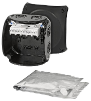Hensel 62000102 Verdeeldoos Halogeenvrij, Verzegelbaar, Weerbestendig (l x b) 104 mm x 104 mm 1 stuk(s)