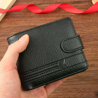 Heren Korte Portemonnee Bifold PU Leren Portemonnee Hasp Muntzakje Credit ID Kaarten Houder Bilfold Portemonnee Geldzak