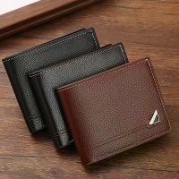 Heren Korte Portemonnee Zakelijke Casual Zachte Leren Portemonnee Klassieke Retro Horizontale Portemonnee Grote Capacite