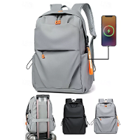 Herenrugzak Waterdicht Lichtgewicht USB Oplaad Laptop Tas Mannen Zakelijke Casual Jongeren Reis Rugzak Tiener Buiten Spo