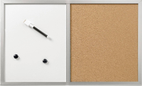 Herlitz 10685394 10685394 Magneettafel, Whiteboard (b x h) 600 mm x 400 mm Zilver, Kurk