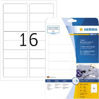 Herma 4515 Naametiketten 88.9 X 33.8 Mm Acetaatzijde Wit 320 stuk(s) Weer verwijderbaar Laser (zwart/wit), Kopiëren (zwart/wit), Laser (kleur), Kopiëren (kleur)