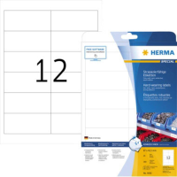 Herma 4692 Folie etiketten 97 x 42.3 Mm Polyester folie Wit 300 stuk(s) Extra sterk hechtend Laser (zwart/wit), Laser (kleur), Kopiëren (zwart/wit), Kopiëren
