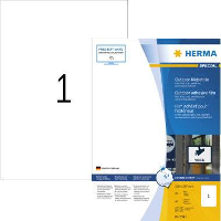Herma 9543 Folie etiketten 210 x 297 mm Polyethyleen folie Wit 40 stuk(s) Extra sterk hechtend Laser (zwart/wit), Laser (kleur), Kopiëren (zwart/wit), Kopiëren