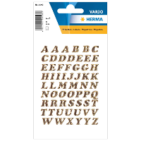 Alfabet plak letters   A Z Stickers   1x vellen   goud   8 mm