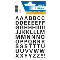 Alfabet plak letters   A Z Stickers   1x vellen   wit   10 mm