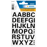Alfabet plak letters   A Z Stickers   1x vellen   zwart   15 mm