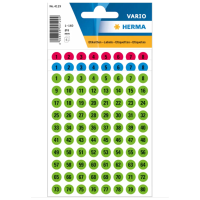 Herma Stickervel   cijfers / getallen   0 t/m 160   6x vellen   gekleurd   8 mm