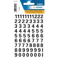 Herma Stickervel   cijfers / getallen   0 t/m 9   1x vellen   zwart   10 mm